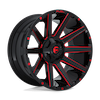 Image of FUEL FUEL D643 CONTRA GLOSS BLACK RED TINT wheel