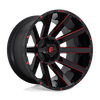 Image of FUEL FUEL D643 CONTRA GLOSS BLACK RED TINT wheel