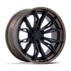 Image of FUEL FUEL FC404 MUTINY MATTE BLACK GLOSS BRONZE LIP wheel