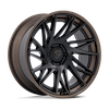Image of FUEL FUEL FC405 DYNAMO MATTE BLACK GLOSS BRONZE LIP wheel