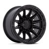 Image of FUEL FUEL FC866 PISTON BLACKOUT GLOSS BLACK LIP wheel