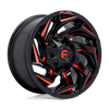 FUEL FUEL D755 REACTION GLOSS BLACK MILLED RED TINT