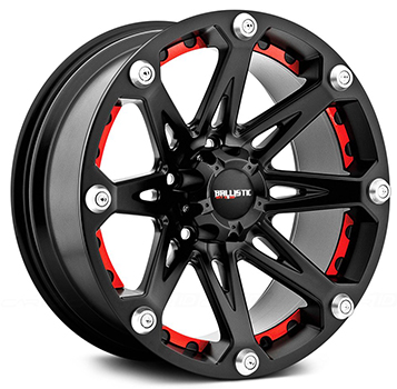 BALLISTIC 814 JESTER RED ACCENTS Flat Black/Red