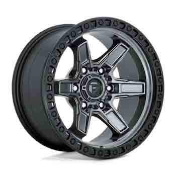 FUEL FUEL D698 KICKER MATTE GUNMETAL BLACK BEAD RING MATTE GUNMETAL BLACK BEAD RING