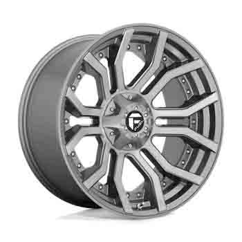FUEL FUEL D713 RAGE PLATINUM BRUSHED GUNMETAL BRUSHED GUNMETAL