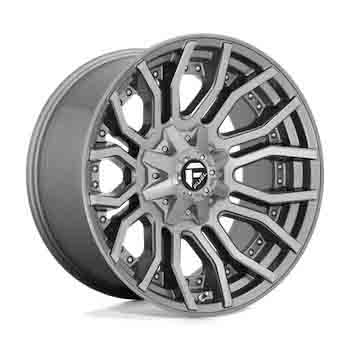 FUEL FUEL D713 RAGE PLATINUM BRUSHED GUNMETAL BRUSHED GUNMETAL
