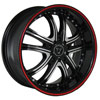Image of TORO 9036 BLACK RED STRIPE wheel