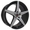 Image of CURVA CONCEPTS C55 BLACK MACHINE FACE wheel