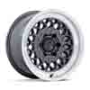 BLACK RHINO BR034 GRAZ GLOSS GUNMETAL MACHINED LIP
