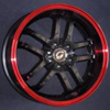 Image of G LINE G817 BLPR BLACK RED LIP wheel