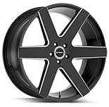 Image of STRADA CODA GLOSS BLACK MILLED wheel