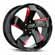 Image of STRADA COLTELLO GLOSS BLACK RED MILLED wheel