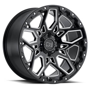 BLACK RHINO SHRAPNEL GLOSS BLACK MILLED GLOSS BLACK MILLED